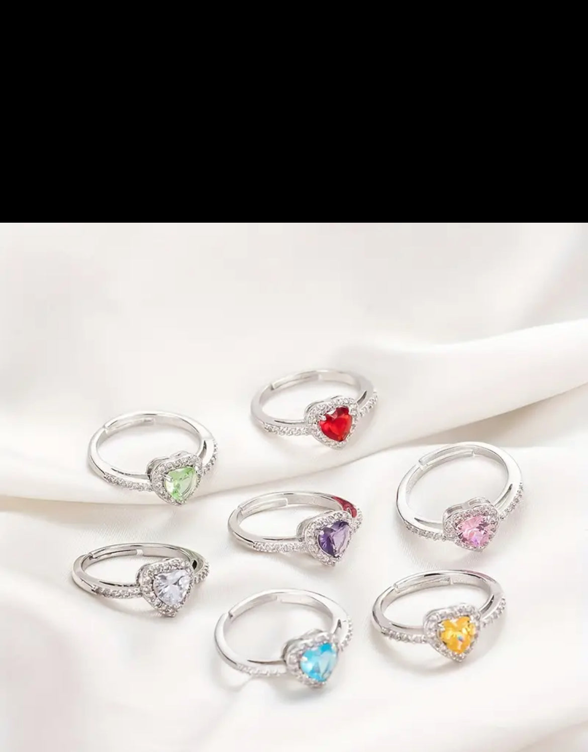 Bague élégante réglable en forme de cœur avec zirconium cubique, bijou de mode chic, cadeau idéal pour femmes, amies et famille